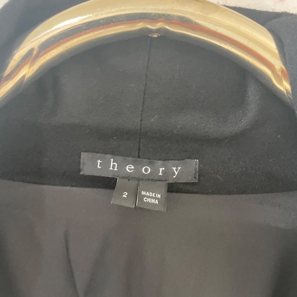 THEORY {2} Black Jacket / Shrug /Cardi Wool & Poly Sheer - Picture 4 of 5